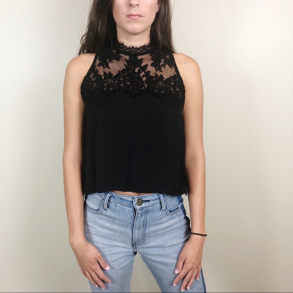 Free People Tied to You Lace Back Camisole